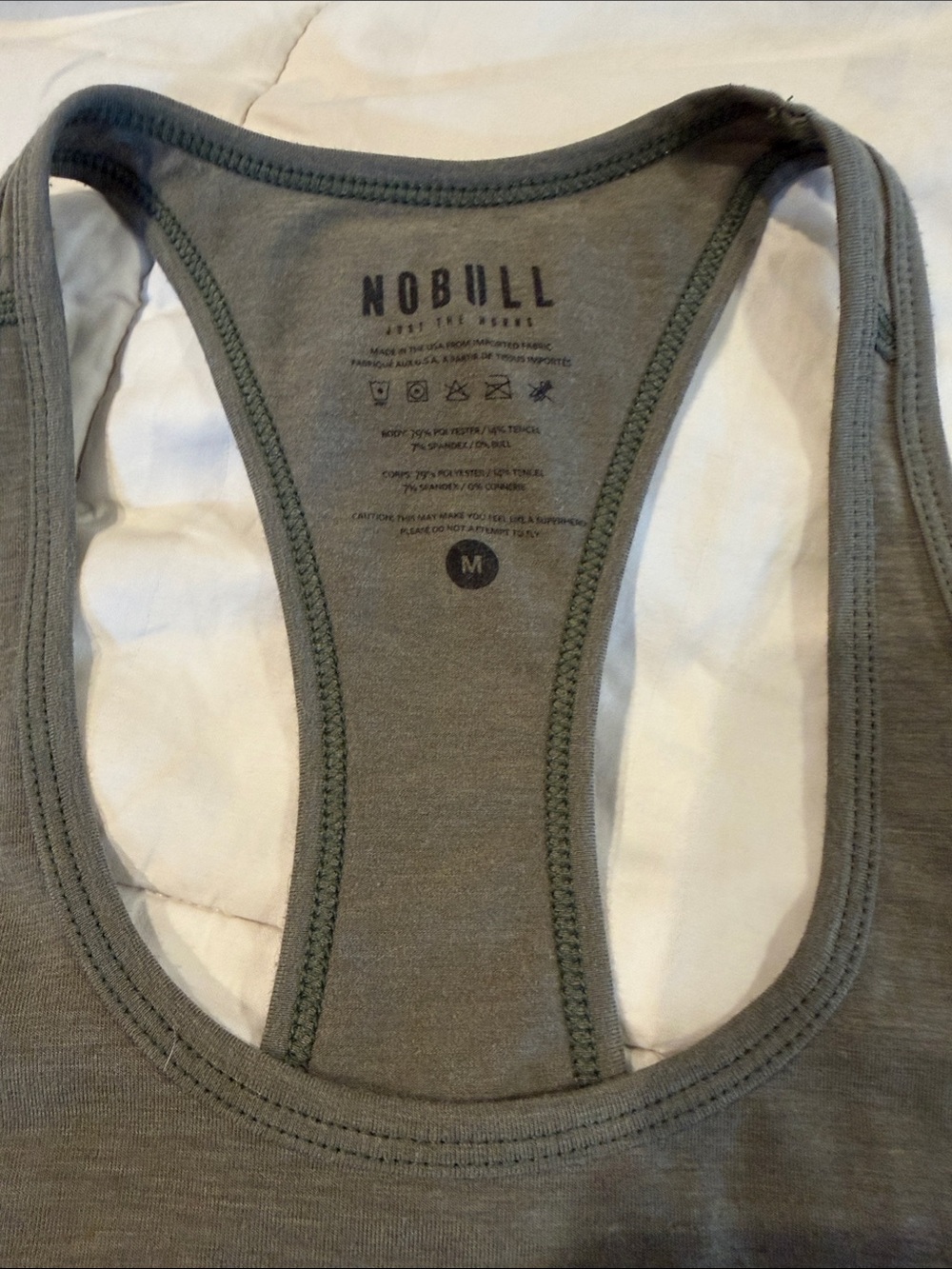 NOBULL Olive Racerback Training Tank - Picture 2 of 7